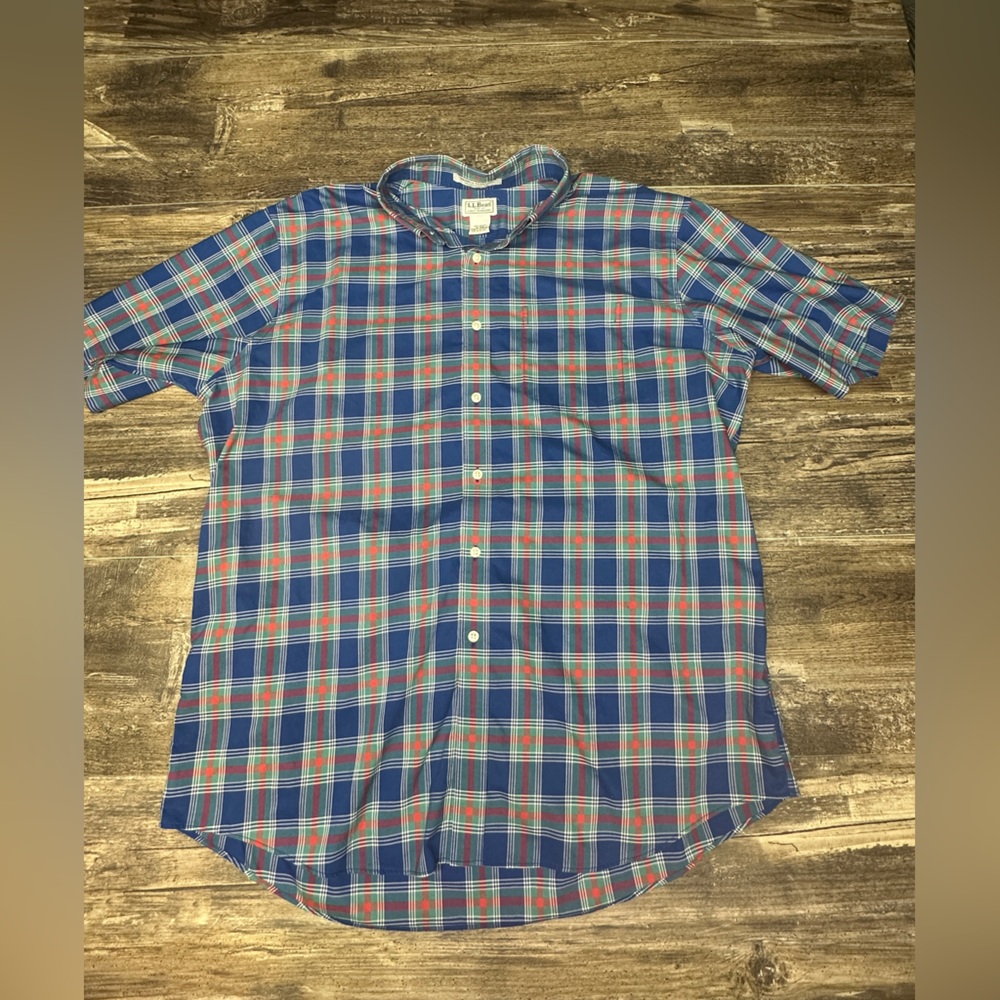 L.L. Bean Shirt - Plaid Button Down - Mens XL - Traditional Fit - XL